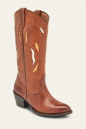 Women's Shelby Deco Stitch Boots In Caramel