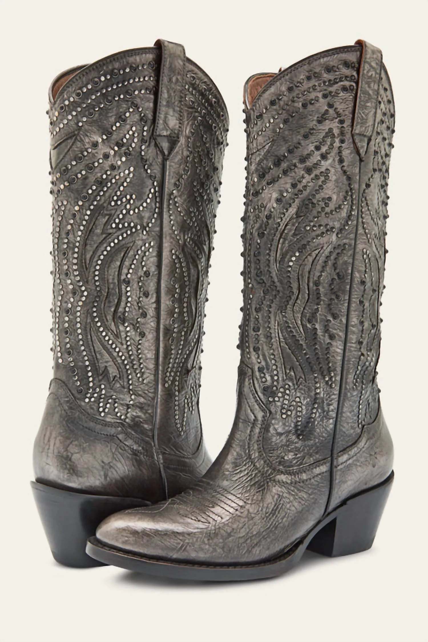 Women's Shelby Studded Boots In Dark Pewter