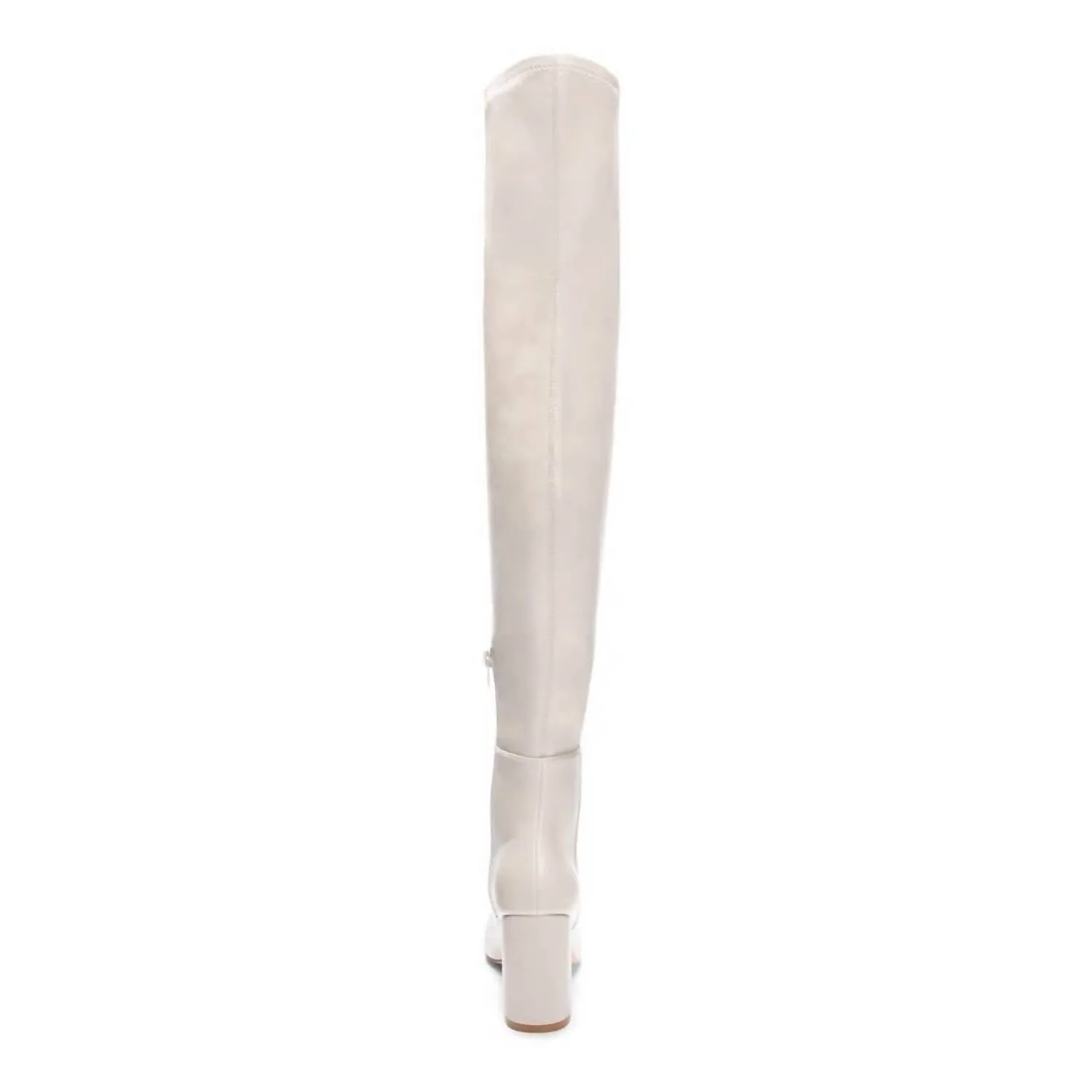 Women's Slim Fit Over The Knee Boots In Cream