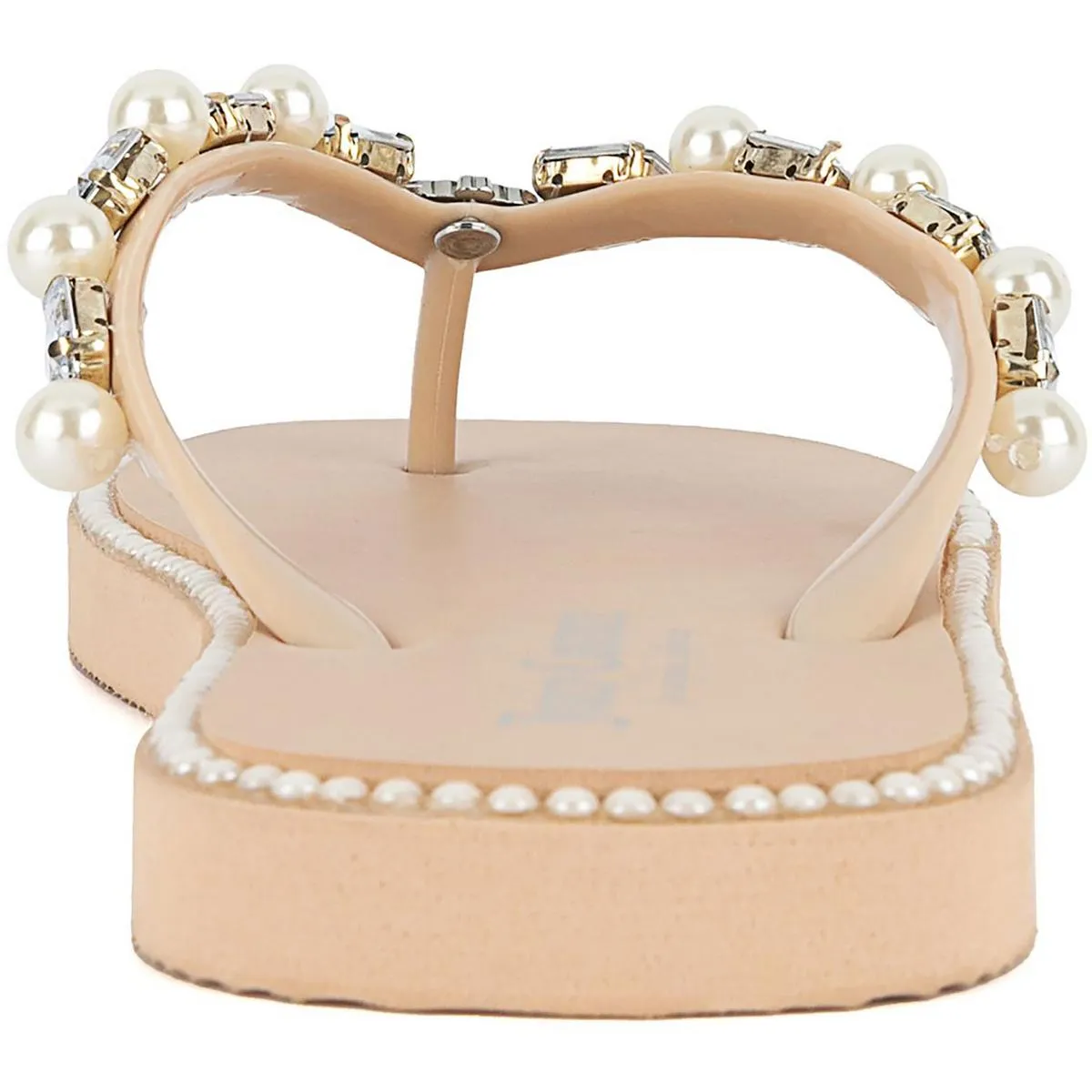 Womens Slip-On Rhinestone Flip-Flops