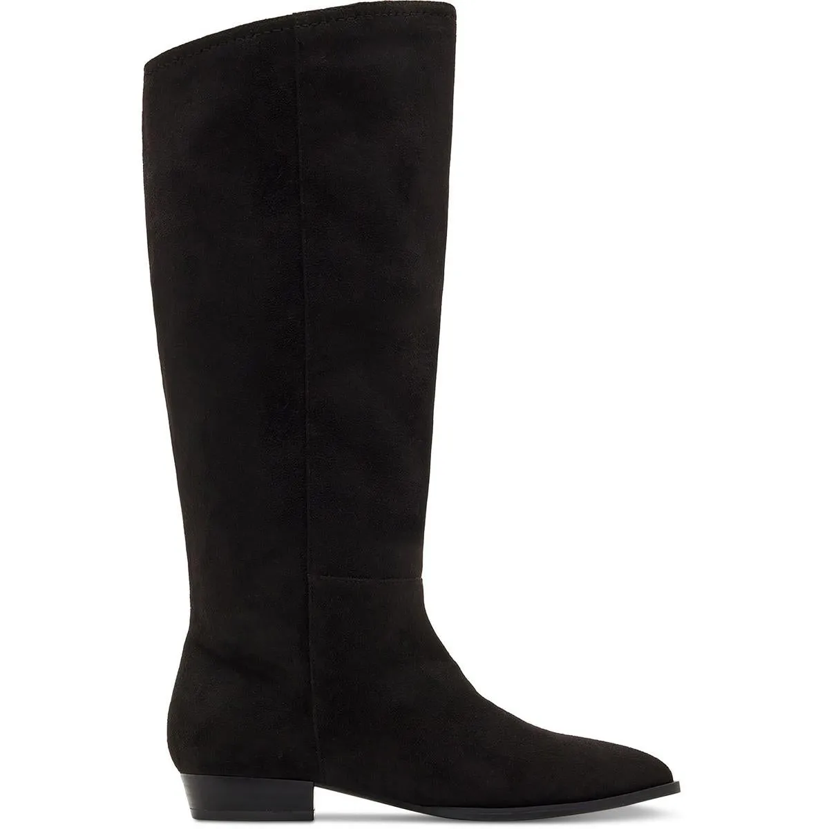 Womens Solid Faux Suede Knee-High Boots