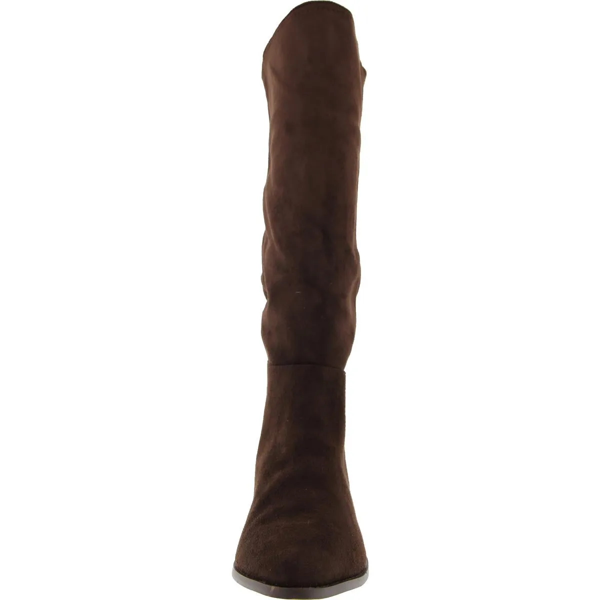 Womens Solid Faux Suede Knee-High Boots