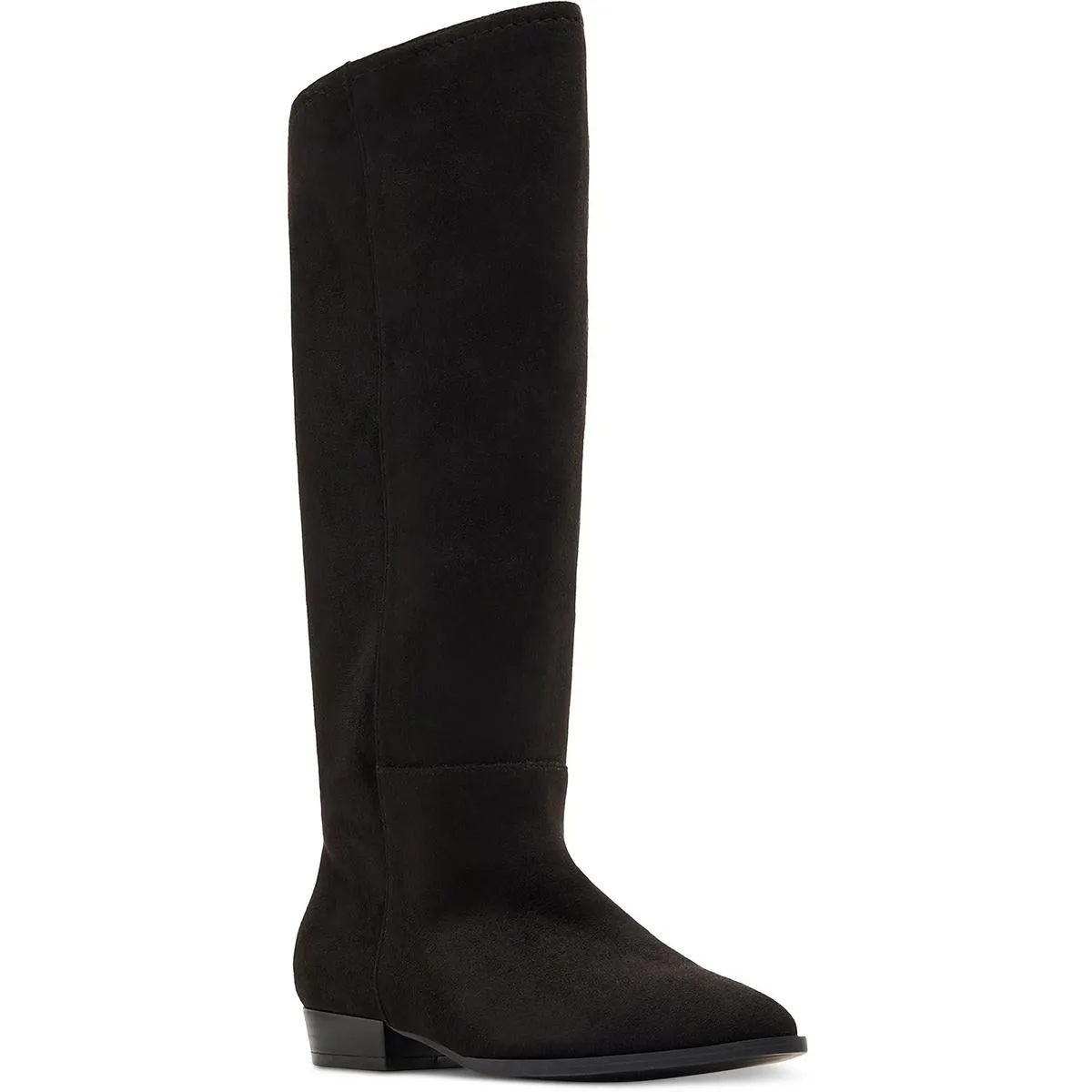 Womens Solid Faux Suede Knee-High Boots