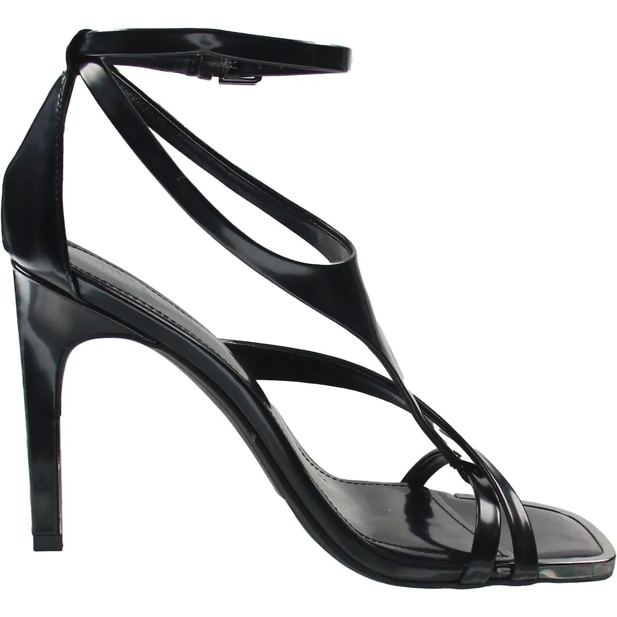 Womens Strappy Faux Leather Heels