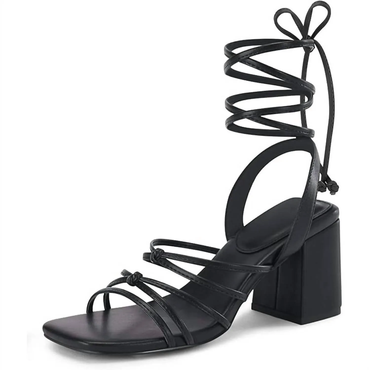 Women's Strappy Heel Sandals In Black