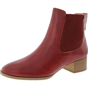 Womens Stretch Faux Leather Chelsea Boots