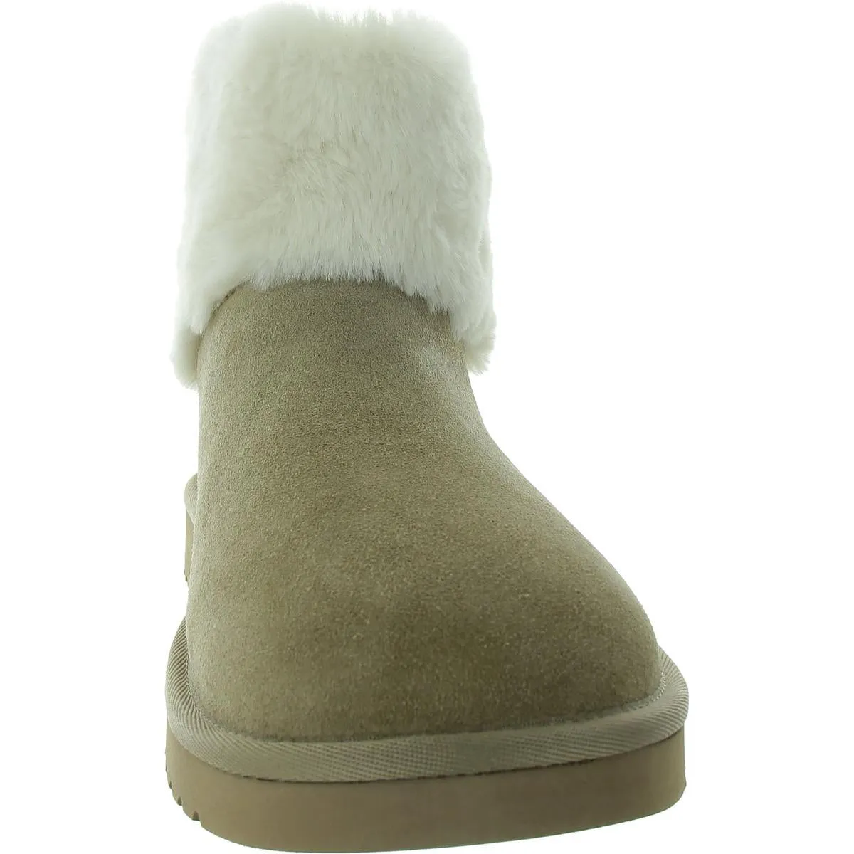 Womens Suede Faux Shearling Winter & Snow Boots