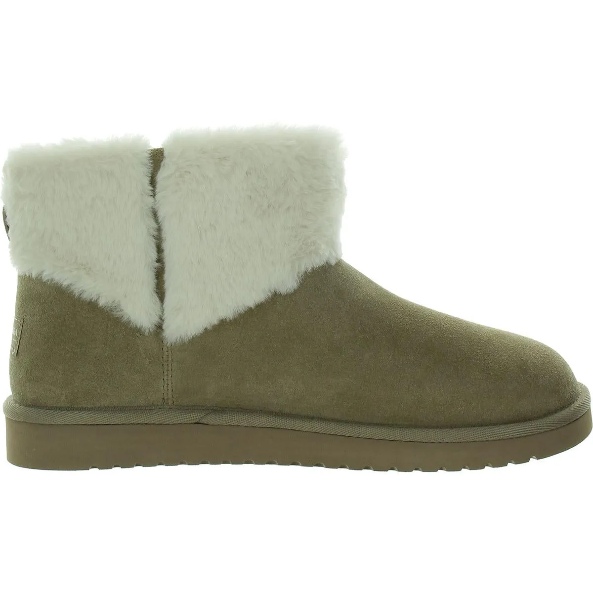 Womens Suede Faux Shearling Winter & Snow Boots