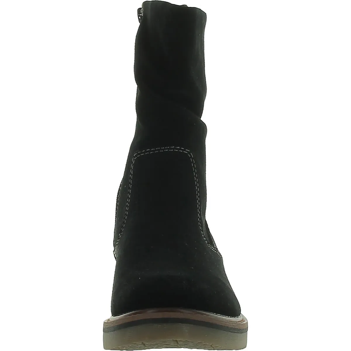 Womens Suede Slouchy Ankle Boots