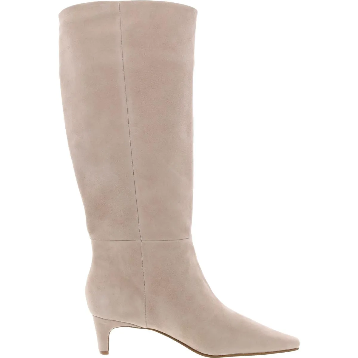 Womens Suede Square Toe Knee-High Boots