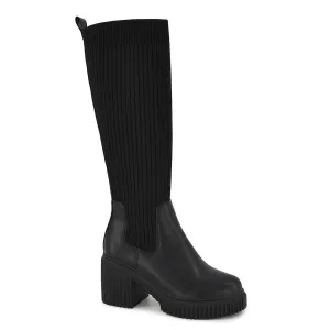 Women's Tall Sock Boots In Black