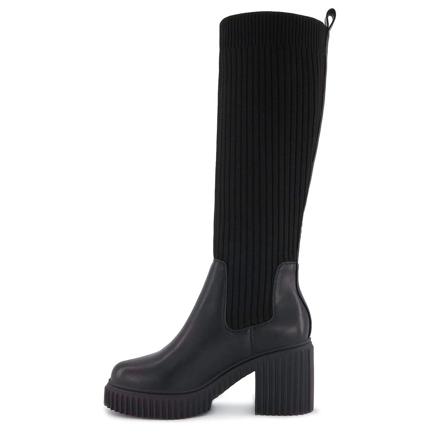 Women's Tall Sock Boots In Black