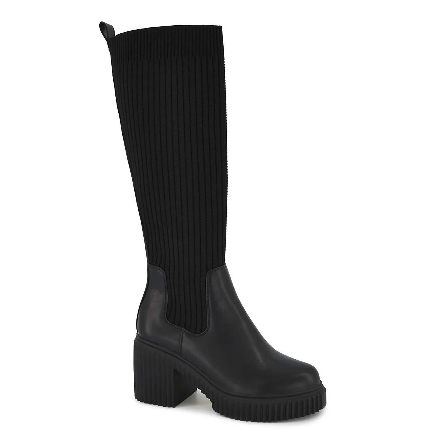 Women's Tall Sock Boots In Black