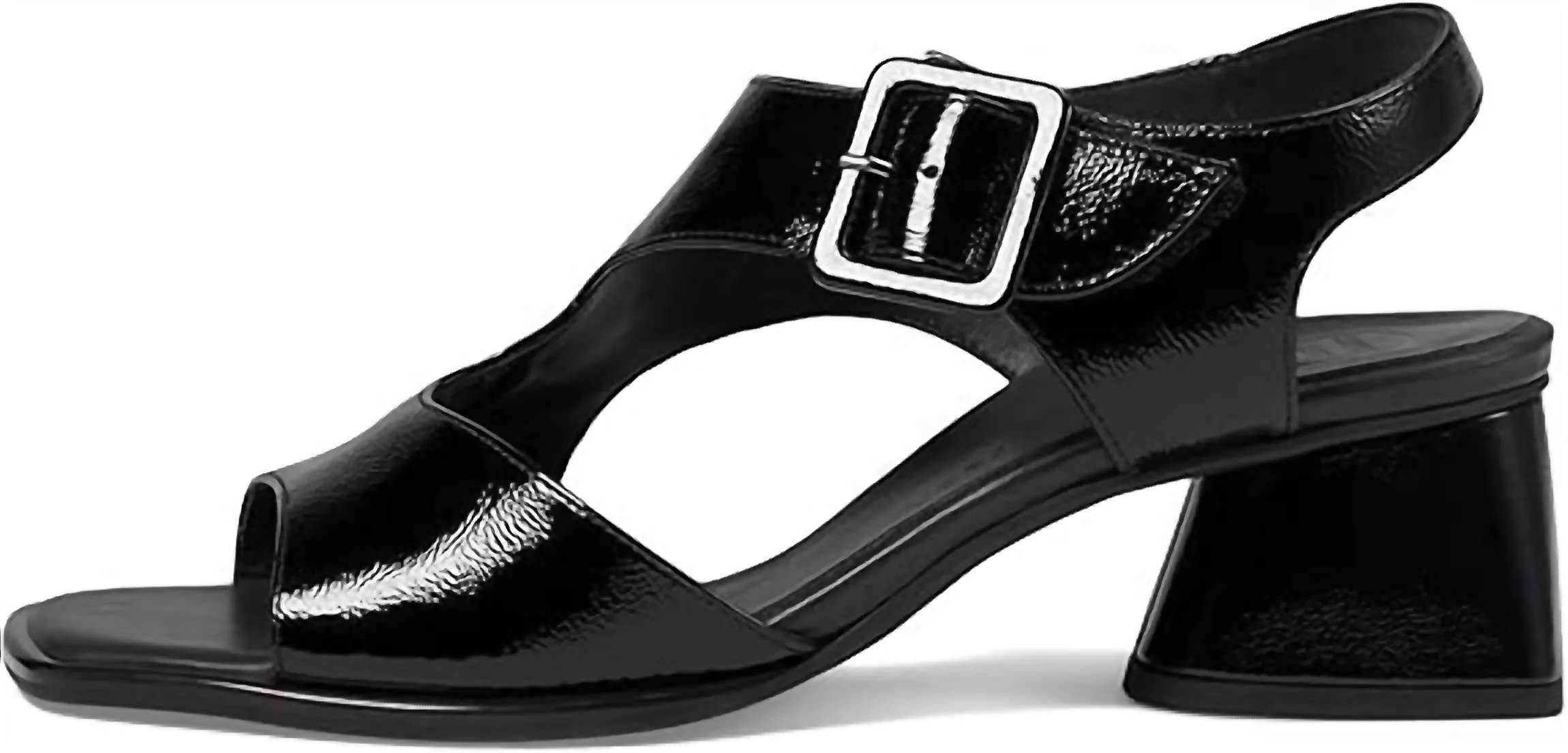 Women's Tanya Sandal In Black Crinkle Patent