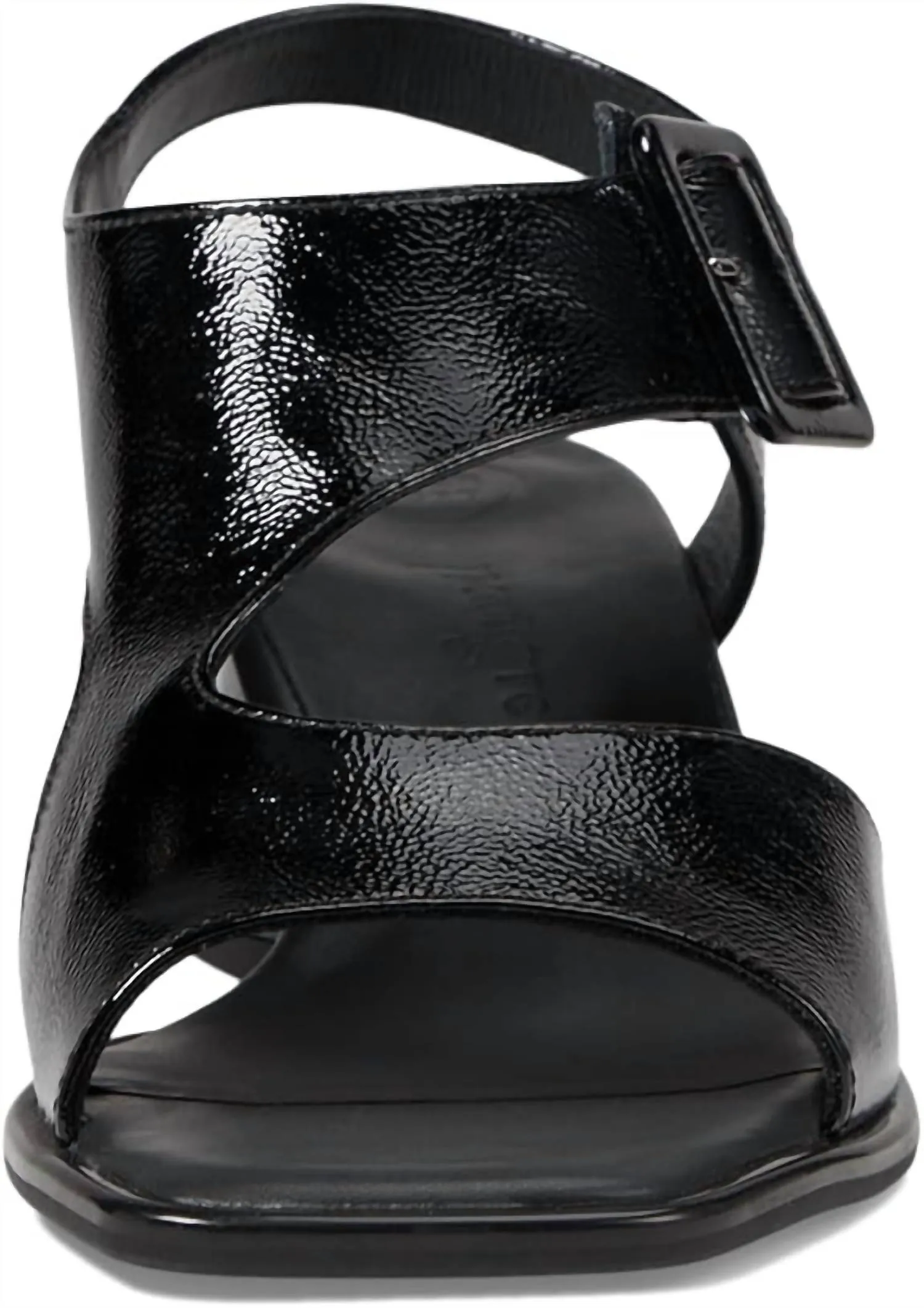 Women's Tanya Sandal In Black Crinkle Patent