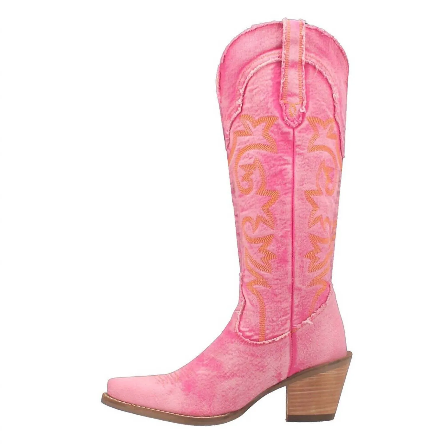 Women's Texas Tornado 15" Denim Boot In Pink