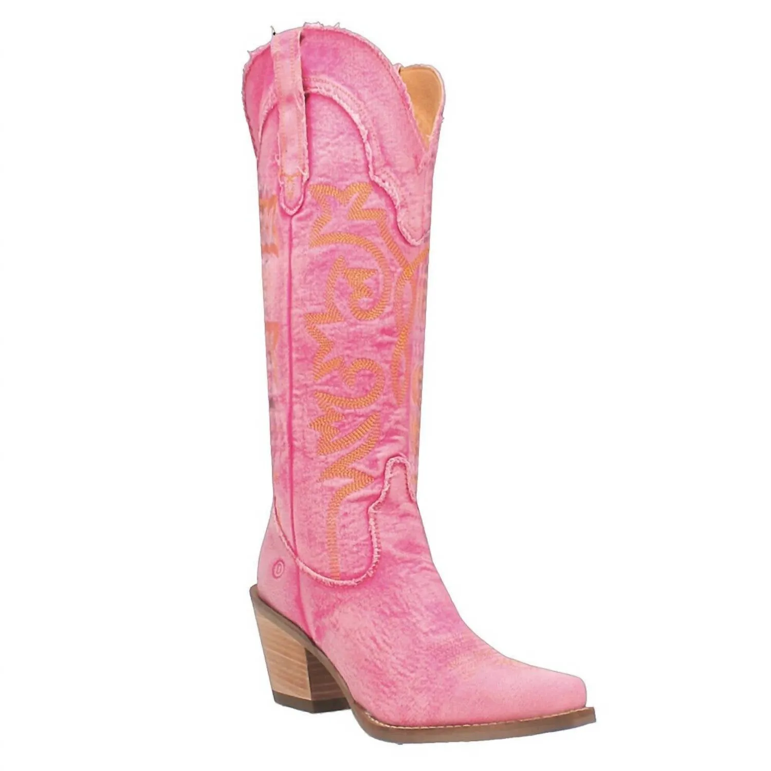 Women's Texas Tornado 15" Denim Boot In Pink