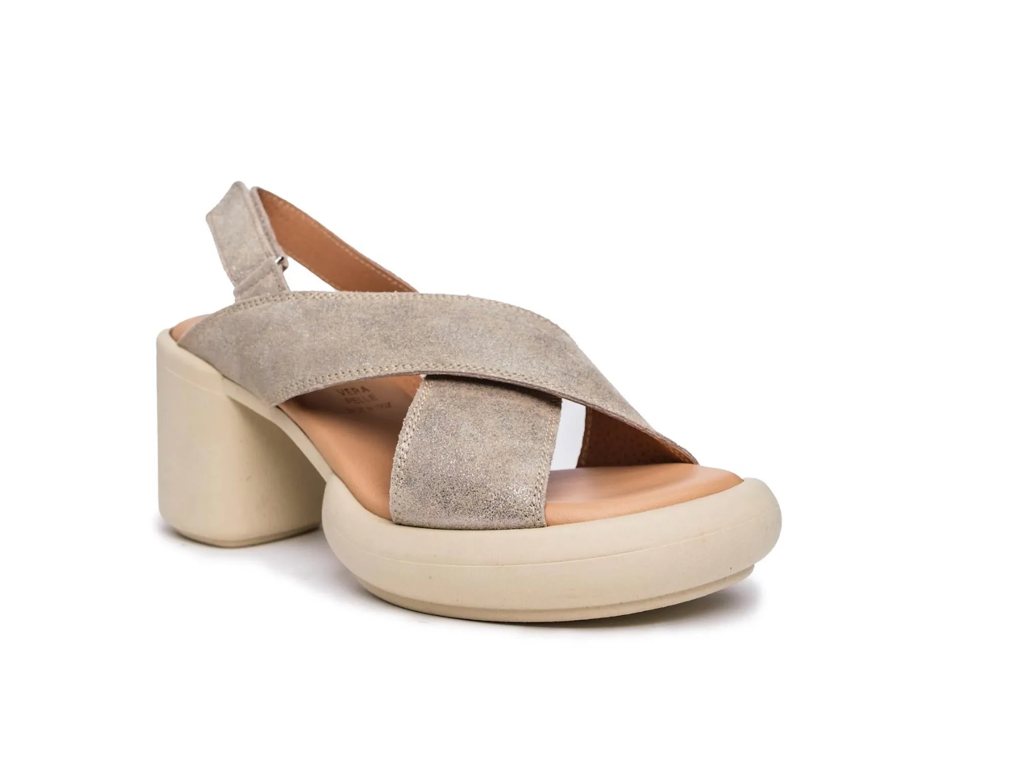 Women's Timo Criss Cross Heel Sandal In Glitter Tortara