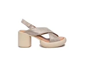 Women's Timo Criss Cross Heel Sandal In Glitter Tortara
