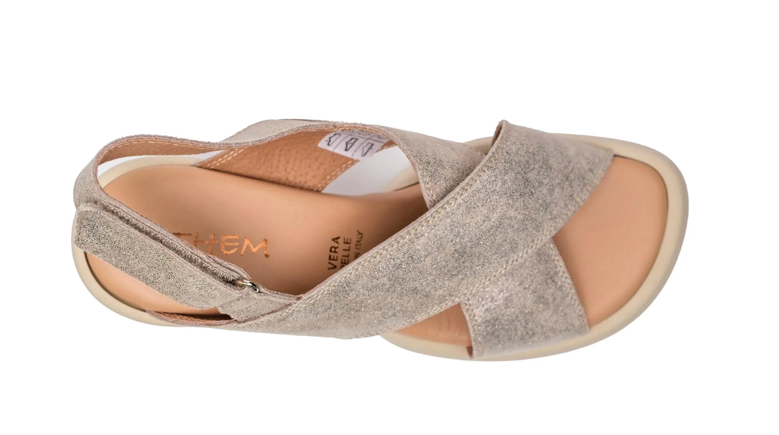 Women's Timo Criss Cross Heel Sandal In Glitter Tortara