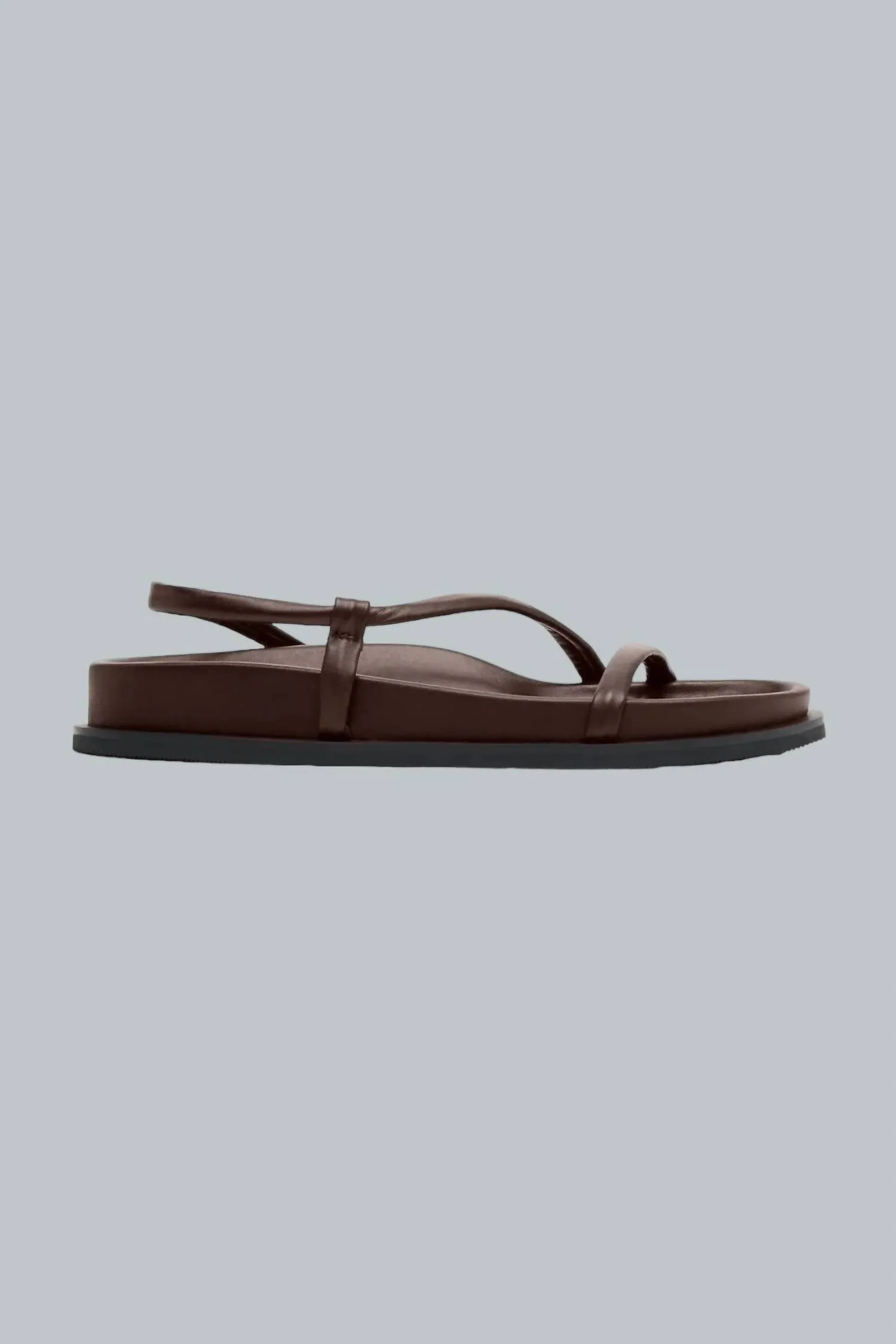 Women's Twist Leather Sandal In Brown