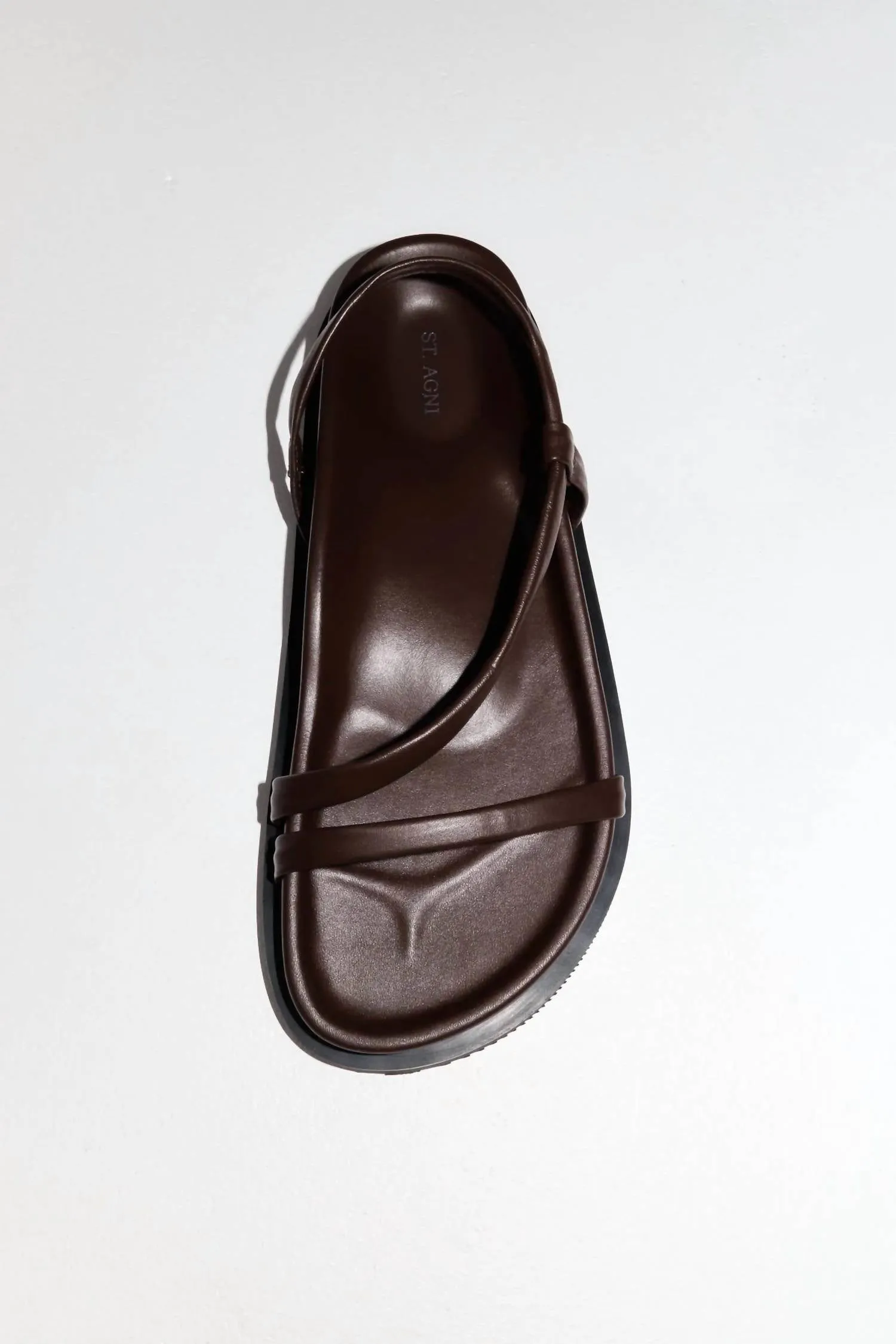Women's Twist Leather Sandal In Brown