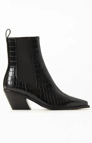 Women's Ukaya Boots In Black Croc