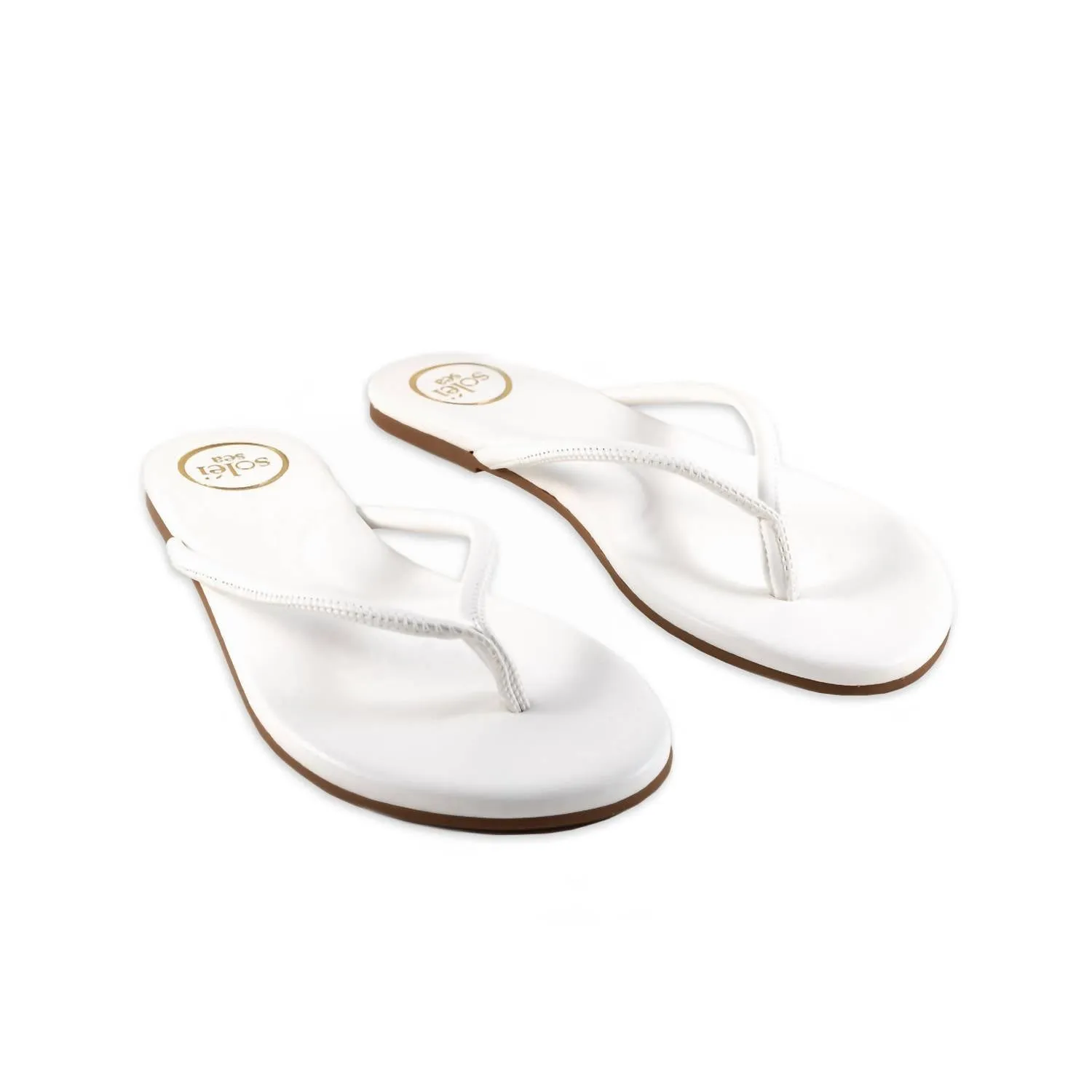 Women's Vivie Stitch Strap Sandal In White