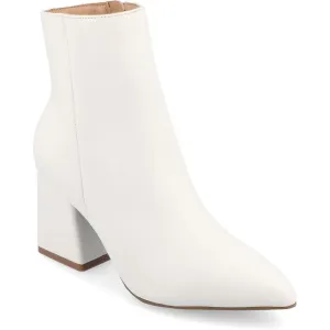 Womens Zipper Faux Suede Booties