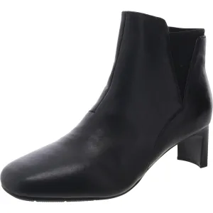 Womens Zipper Leather Booties