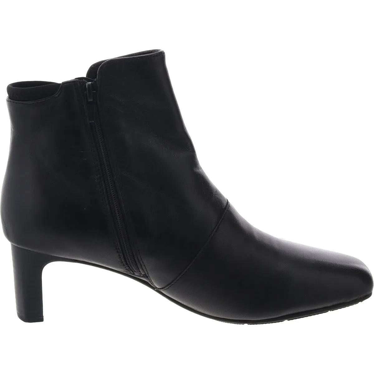 Womens Zipper Leather Booties