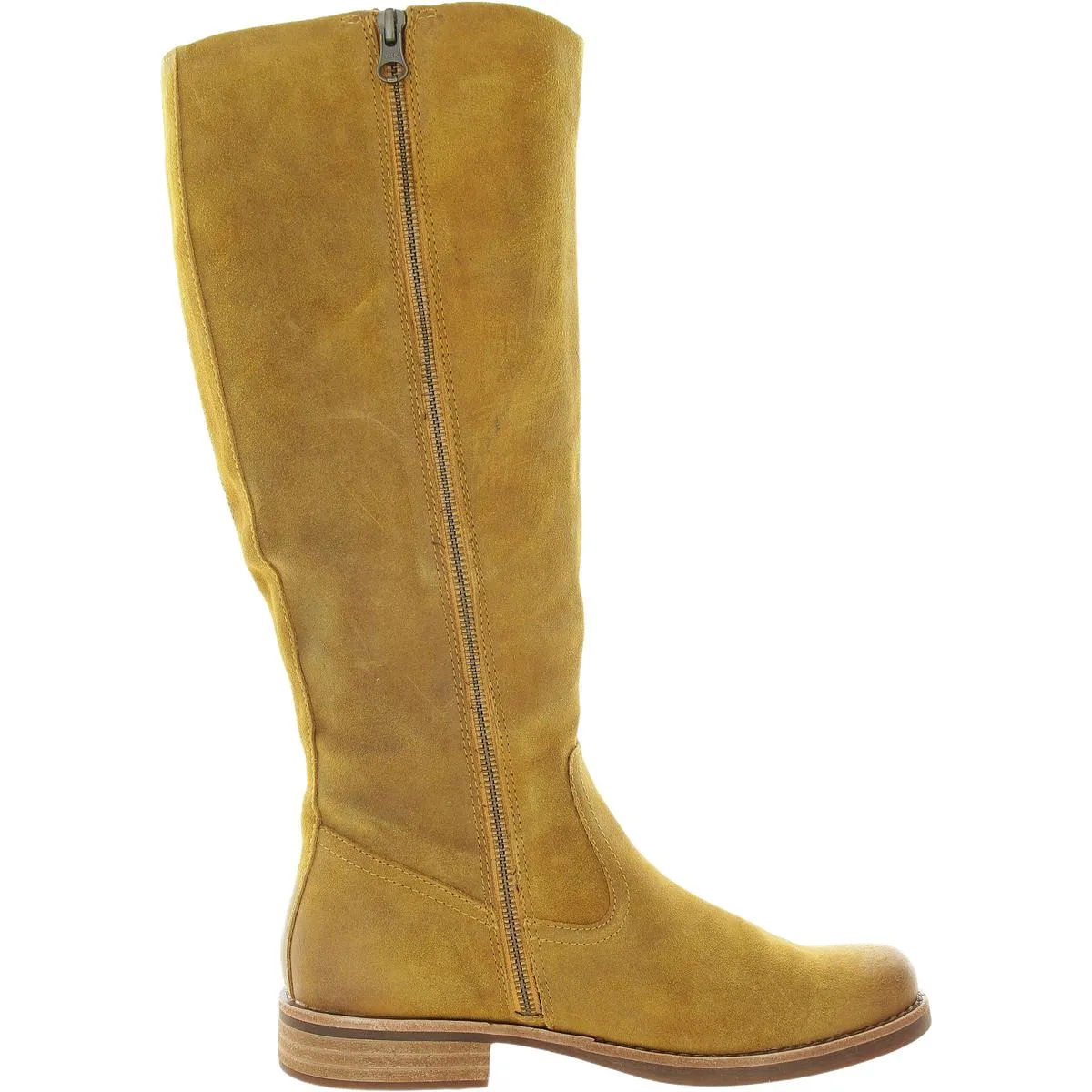Womens Zipper Leather Knee-High Boots